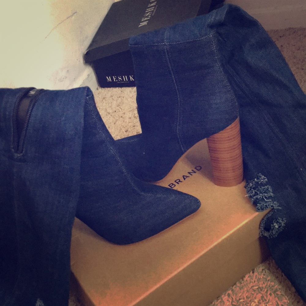 Thigh high Jean boots!!!
